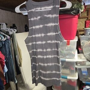 Aerie Gray and White Tank Top